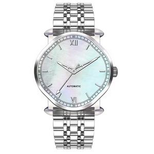 2025 reloj de pulsera de lujo de acero inoxidable para mujer logotipo personalizado Esfera de cristal de zafiro movimiento mecánico automático - Product Image 2