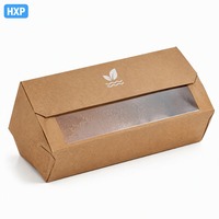 Boîte à clapet en kraft personnalisée avec fenêtre transparente