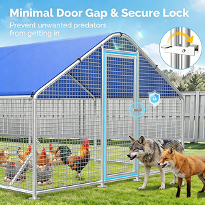 Pollaio Impermeabile Personalizzabile di Grande Capacità, Facile da Montare, Gabbia Durevole per Animali da Allevamento all'Aperto - Product Image 3