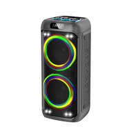 Enceinte Bluetooth portable ABS10201, enceinte karaoké sans fil pour fêtes avec lumière LED RGB, haut-parleur audio K
