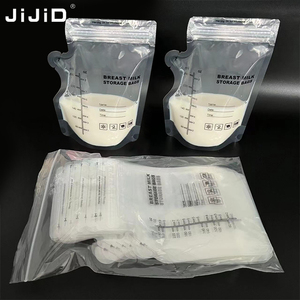 Borsa per la conservazione del latte autosettonante a prova di perdite JiJiD 8oz / 250ml capacità latte materno sacchetto con chiusura a chiusura lampo - Product Image 3