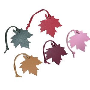 Creative Faux Leather Maple Leaf Bag Pendant Handbag Charm <b>Bookmark</b> Car Key Chain Bag Accessories Decoration Welcome <b>Gifts</b> - Product Image 1
