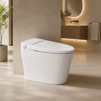 Toilettes intelligentes de haute qualité pour salle de bain avec bidet intégré, à siphon en S, en céramique, à poser au sol, à chasse automatique, WC intelligent