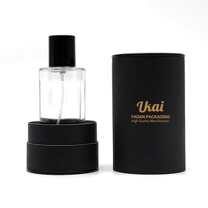 Flacon de parfum en verre vide de luxe personnalisé de 30 ml et 50 ml, boîte cylindrique ronde en carton, emballage en tube de papier, sac en papier pour parfum - Product Image 3
