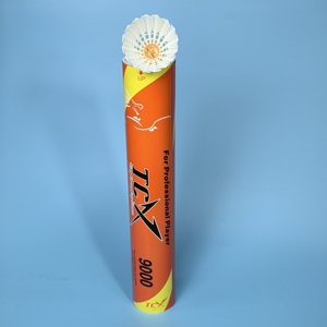 Volante de Bádminton TCX 9000-Naranja de Primera Calidad, Fabricado con Plumas de Pato <span class=keywords><strong>Ganba</strong></span> Cigu, Alta Durabilidad, 2 Capas de Corcho Ecológico para Profesionales - Product Image 2