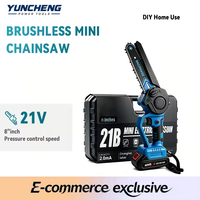 Gergaji Listrik Mini Bertenaga Baterai Lithium-Ion Kelas Industri 8-Inci 21V Motor Tanpa Sikat OEM Dapat Disesuaikan Untuk Penggunaan Rumah Tangga