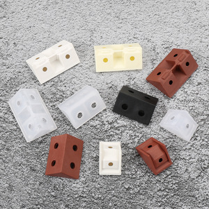 Connecteurs d'angle en plastique avec protections – Supports durables pour meubles, connecteurs d'angle droit, supports d'armoires, connecteurs de cloisons – Design moderne - Product Image 2