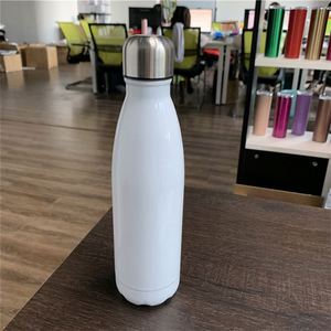 17Oz Double Walled Steel White Diy Sublimation Blanks Travel Cola-Shaped Stainless Water <b>Bottle</b> - Product Image 3