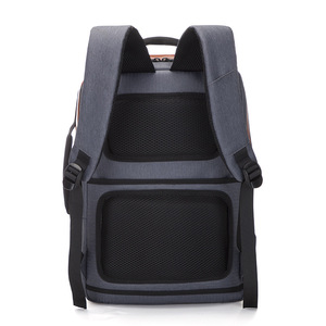 Sac à dos pour ordinateur portable homme avec port de chargement USB pour voyage et usage extérieur, garniture en cuir gris cuivre, imperméable, respirant et résistant à l'usure - Product Image 5