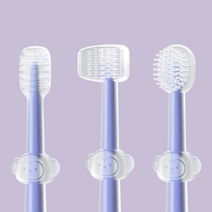 Kit Spazzolino per Bambini a 3 Lati in Silicone 100% Alimentare, Pieghevole, Ecologico, Naturale e Salutare, con Spazzola per Lingua e Pulizia dei Denti - Product Image 5
