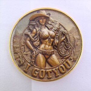 Đồng xu kỷ niệm cao cấp kiểu nữ cao bồi miền Tây dành cho sưu tập và làm quà tặng - Product Image 5