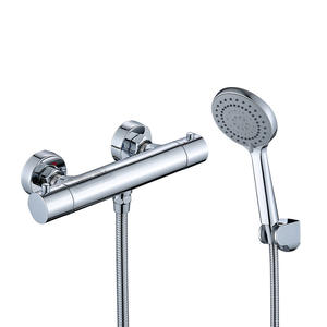 Ensemble de douche 896G rond avec pulvérisation réglable, vanne thermostatique, placage chrome, contrôle de la température pour baignoire - Product Image 4