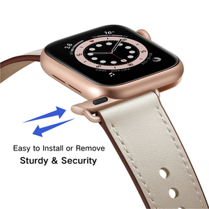 Cinturino per orologio da donna regolabile 38mm 40mm 41mm in vera <span class=keywords><strong>pelle</strong></span> per <span class=keywords><strong>apple</strong></span> <span class=keywords><strong>watch</strong></span> 45mm 44mm 42mm cinturino in <span class=keywords><strong>pelle</strong></span> - Product Image 5