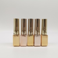 15ml vide carré personnalisé base or bouteilles de vernis à ongles en verre en gros