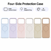 Coque de téléphone en silicone magnétique de luxe à 16 couleurs pour 17 Pro Max/16/15/14, antichoc, fine, anti-poussière, finition mate