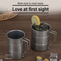 Mug à bière vintage en acier inoxydable 304 personnalisable avec logo, gobelet de voyage créatif givré pour l'extérieur