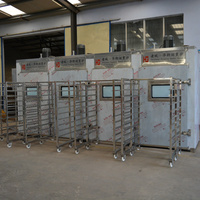 Nouvelle machine de cuisson commerciale HUAGANG pour saucisses et viandes, cuiseur vapeur, fumoir à poisson automatique en SUS304, capacité 1000 kg