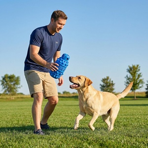 Jouets pour chiens sur mesure pour les mâchoires agressives, jouet interactif en caoutchouc naturel à mâcher et qui couine pour les races moyennes et grandes - Product Image 6