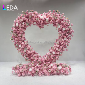 Nouveaux styles de mariage, arche de fleurs en soie faite à la main, fond artificiel pour la Saint-Valentin - Product Image 3