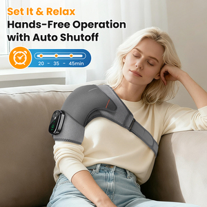 Fitease New <strong>Cordless</strong> Neoprene Shoulder Heating Pad 4 Vibration Modes USB Rechargeable Wireless Remote Control Shoulder <strong>Massager</strong> - Product Image 4