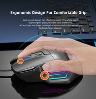 Mouse game mekanik 7 tombol warna-warni, Mouse kabel 7 tombol pernapasan komputer Desktop Laptop Universal