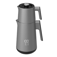 Accessoires de cuisine Hotsy nouveau Design turc Samovar bouilloire Double couche en acier inoxydable et théière bouilloires électriques