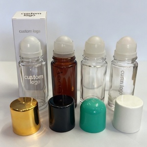 Flacone per Deodorante Roll-on con Basso MOQ, Bottiglia in Vetro per Deodorante 30ml 50ml, Tubo Vuoto Rotondo Ambrato per Confezionamento Deodorante - Product Image 3