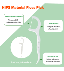 Pick per filo interdentale per stuzzicadenti per prodotti per la cura orale vegana ecologica biodegradabile all'ingrosso - Product Image 4