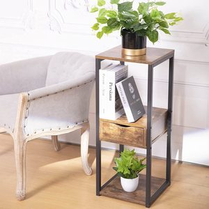 Petite table d'appoint, <span class=keywords><strong>support</strong></span> de <span class=keywords><strong>plante</strong></span> d'angle <span class=keywords><strong>haut</strong></span> pour plantes d'intérieur, plusieurs supports - Product Image 1