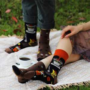 Calcetines de Algodón Unisex de Moda 2026, Divertidos y Alegres, de Color Sólido, Diseño Desparejado, Calcetines AB para Hombre - Product Image 4