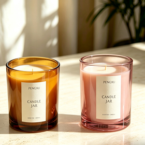 Envase <span class=keywords><strong>de</strong></span> Lujo Personalizado para Velas <span class=keywords><strong>de</strong></span> <span class=keywords><strong>12</strong></span> Onzas, Tapa <span class=keywords><strong>de</strong></span> <span class=keywords><strong>Vidrio</strong></span> para Velas, Frasco <span class=keywords><strong>de</strong></span> <span class=keywords><strong>Vidrio</strong></span> Transparente para Velas - Product Image 6