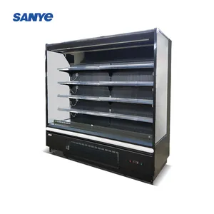 Supermarket front open air curtain Fruits display chiller Supermarket Refrigerator Showcase air curtain cabinet for fruits