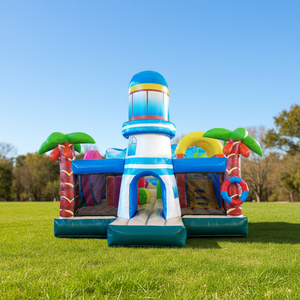Castillo inflable semicerrado de alta calidad Winsun, parque infantil, ignífugo, impermeable, certificado CE, fácil instalación para exteriores - Product Image 1