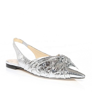 Latest Caramel Sling Back Pointed Toe <strong>Flats</strong> Women Metallic <strong>Silver</strong> Summer Shoes Comfort Ladies Red Knotted <strong>Flat</strong> Slingbacks 2019 - Product Image 5