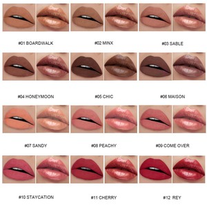 Hot Sale OEM <b>Custom</b> 2-in-1 Dual End <b>Lipstick</b> Set Matte <b>Lipstick</b> Lip Gloss Moisturizing Long Lasting Non Transfer Private Label - Product Image 4