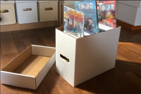 Boîtes de rangement pour livres bande dessinée, logo personnalisé, longues, courtes, en noir et blanc, collection de collection, boîte longue