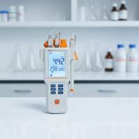 pH-mètre portable PH210E Temp. Testeur de qualité de l'eau de laboratoire mV Meter, étalonnage 3 points et ATC pour les tests en aquaculture et en piscine