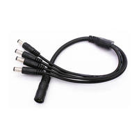 Câble d'alimentation cc 1 à 2 3 4 5 connecteur 12V 5.5mm 2.1mm adaptateur de câble mâle femelle cordon LED câble d'alimentation cc câble séparateur