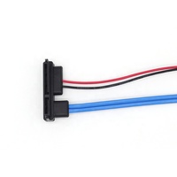 Cable de Datos y Alimentación SATA de 15+7 Pines en Ángulo Recto Tipo/Datos a PH3.0 de 2 Pines, 600 MB/s, Alimentación IDE, Cable de Datos y Alimentación SATA