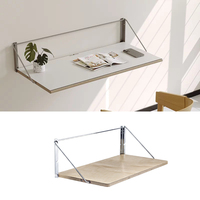 Table d'étude pliable murale pour ordinateur portable, bureau à domicile, appartement, bureau escamotable, bureau mural rabattable