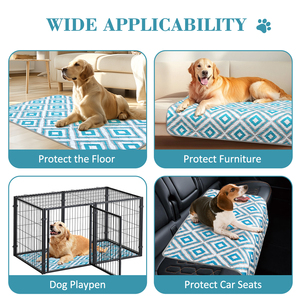 HIPHOPPET Usine BSCI Nouveauté OEM Tapis de propreté pour chien matelassé écologique, imperméable, lavable <span class=keywords><strong>et</strong></span> réutilisable, sous-tapis d'apprentissage pour <span class=keywords><strong>chiots</strong></span> - Product Image 6