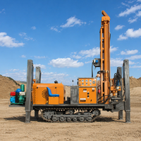 Foreuse rotative sur chenilles HR-180Y 180M pour puits d'eau, équipement de forage de roche DTH à moteur diesel