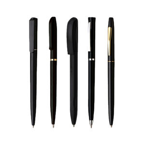 Stylo à bille en métal avec logo personnalisé, couleur personnalisée, pour le bureau, les hôtels, cadeaux, petit MOQ, stylo à bille noir de luxe, stylo fin personnalisé pour hôtel - Product Image 1