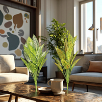 Haute qualité 60cm plante artificielle feuilles colorées toucher naturel plastique RX décoration d'intérieur pour la maison salon Faux plante