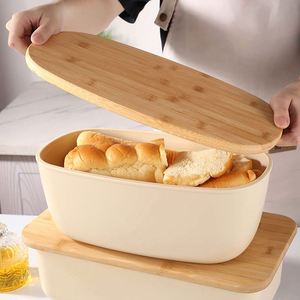 Top Selling Products 2025 Bread Box for Kitchen Storage <b>Containers</b> Large Bread Box With <b>Bamboo</b> Cutting Board Lid - Product Image 2