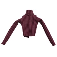 Perlengkapan Olahraga Rumah Boneka Jaket Kasual Rok Kotak-kotak Anak Perempuan Wanita Baru Musim Semi Musim Gugur Warna Solid Kancing Leher DIY Mainan Mini