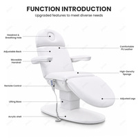 Lit de pose de cils électrique JOXIN avec dossier inclinable, support pour les jambes et base large pour salles de pose de cils commerciales