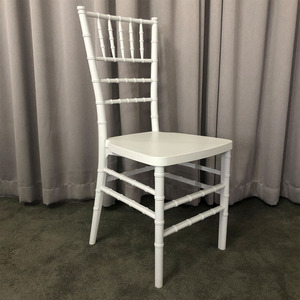 Venta al por mayor de alta calidad apilable PP plástico banquete Tifanny Chiavari boda silla sillas blancas para eventos - Product Image 3