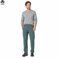 Pantalon droit de randonnée pour homme, personnalisé, en gros, 95 % nylon 5 % élasthanne, durable, hydrofuge, avec poche zippée