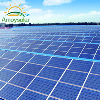 Amoy Solar Mid Clamp Support de montage solaire en aluminium sans cadre 10KW Garantie 25 ans Charge de vent 60M/s Congélateur solaire monté en hauteur